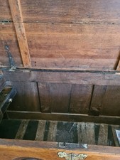 Antique Oak Coffer Mule Chest