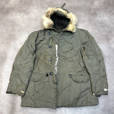 US Air Force N-3B Flight Jacket Mens Large Wool Lining Extreme Parka, Green
