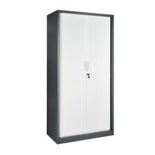 POLLOR Tambour Storage Cabinet 185cm Office Cupboard Rolling Door