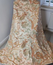 Vintage Sanderson "Suva" Curtains W70" D55" Lined Peaches, Greens Exc Condition