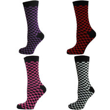 Novelty Funky Black/White Coloured Chequered Flag ANKLE Socks Men/Ladies Sizes 