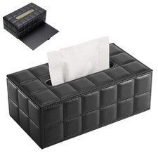 Faux Leather Tissue Box Holder
