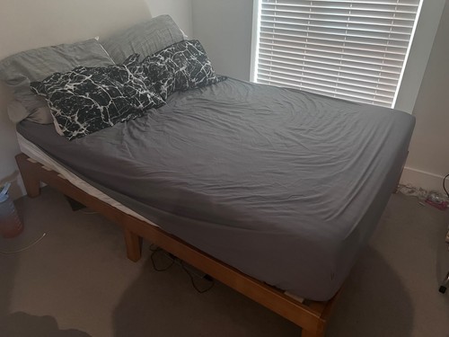 Wooden bed frame from ikea - frame,