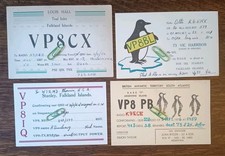 4 x Vintage QSL Cards Falkland