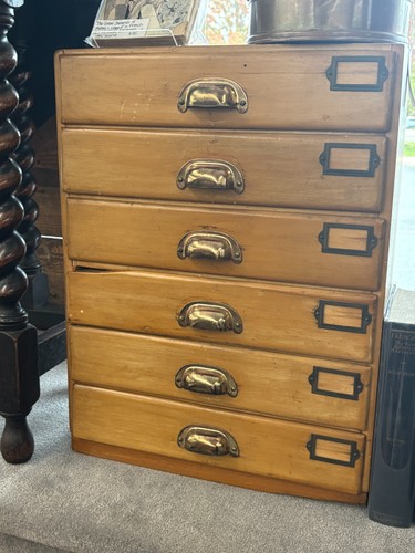 Vintage wooden drawer - vintage, 6-drawer
