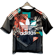 Adidas Originals Floral Women's T-Shirt Size XS / 32 Sports Top Short Sleeve AJ8523