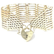 9ct Gold Gate Bracelet Ladies