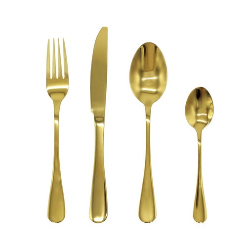 Stainless steel gold cutlery - stainless,
