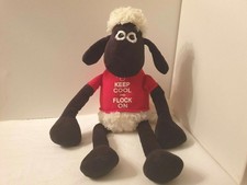 Shaun the Sheep Soft Plush Toy Sheep Stuffed Animal 18" Keep Cool & Flock On 