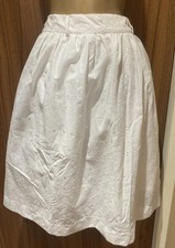 White Tara Starlet Broderie Anglaise 50s Pin Up Skirt