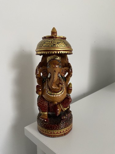 Ganesh wooden figurine - wooden,