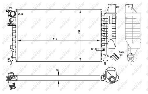 Nrf radiator for peugeot 306 - for,