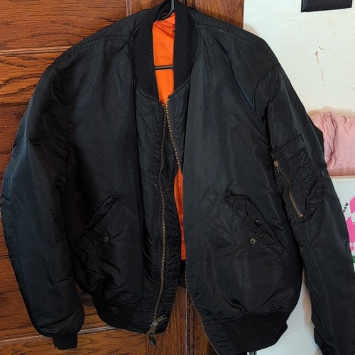 Men black bomber jacket - ma-1,