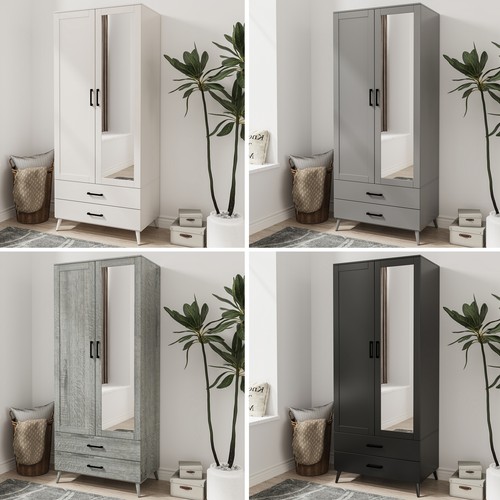 Devon mirror wardrobe door 2 - mirror,