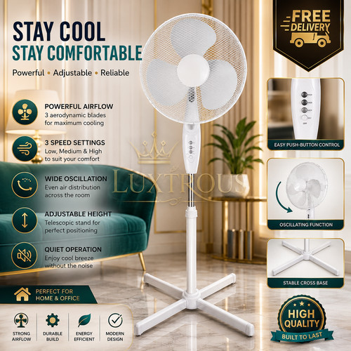 Pedestal fan oscillating - pedestal, 3