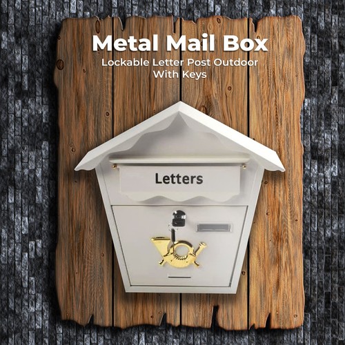 Large wall mounted metal mail - large,