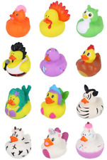 12 Rubber Ducks Character Mix Duck Animal Theme Set Bath Play Toys Fun Quacker