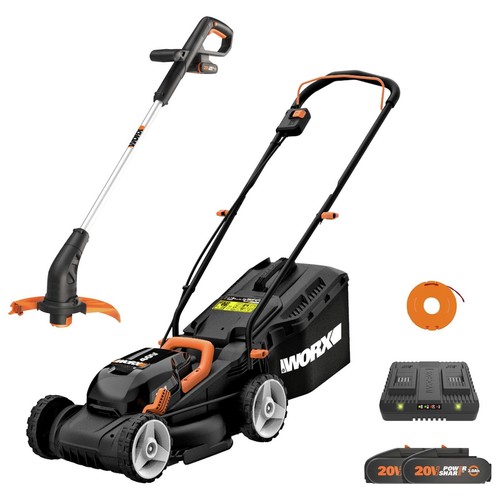 Worx cordless lawnmower - worx, grass