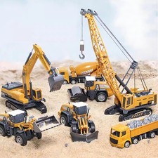 Engineering Alloy Plastic Tractor Excavator Bulldozer Crane Truck Toy for Kids