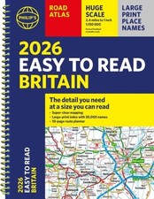 2026 Philip's Easy to Read Road Atlas of Britain by Philip's Maps Spiral bound