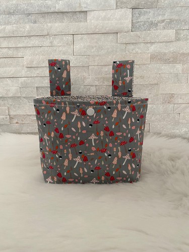 Handlebar bag mushrooms grey - bag, grey"