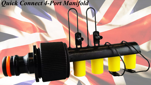 Quick connect port - 4-port, manifold