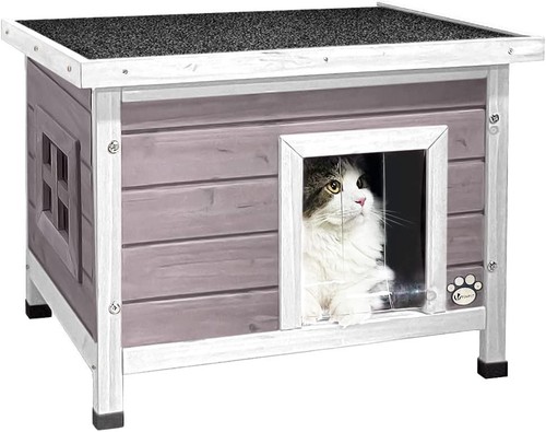 Cat house outdoor with kennel - with,