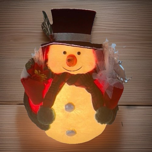 Vintage fiber optic snowman - vintage,
