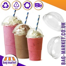 10oz, 12oz, 16oz Smoothie Cups and Dome Lids for Milkshake, Party, Juice, Slush