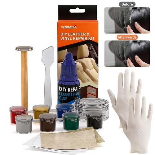 Leather vinyl repair tool kit - leather,