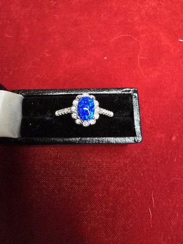 Stunning blue opal sterling - &,