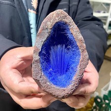 1.93LB Blue Natural Goethite Crystal Quartz Energy Ore Healing Mineral Specimen