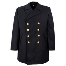 Original German Navy Gabardine Double Breasted Peacoat-Army  Surplus-All Sizes
