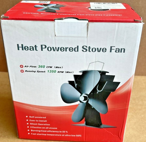 Heat powered stove fan for - heat,