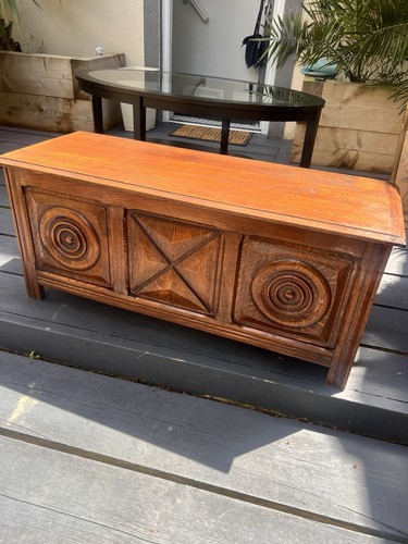 French oak coffer - french,