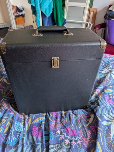 Vintage black record storage - vintage,