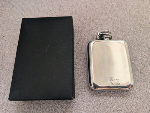 Sheffield pewter hip flask 4oz - pewter,