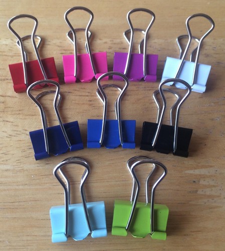 Mini colour metal bulldog - metal,