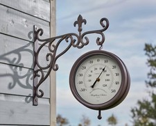 Smart Garden Double Sided York Station Clock & Thermometer. 0039