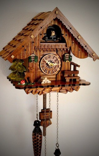 Cuckoo clock black - clock, forest