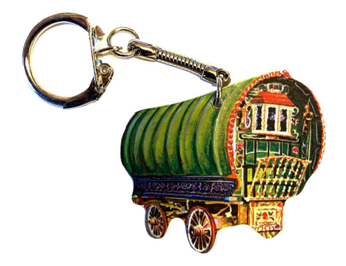 Gypsy caravan keyring - caravan,