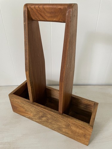 Vintage handmade wood tool box - wood,