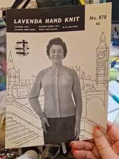 Lavenda 878 Ladies Knitting Pattern Raglan Cardigan 42-46" Larger Sizes