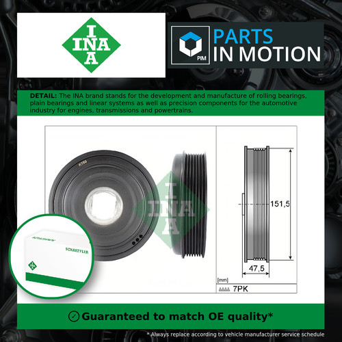 Crankshaft pulley fits - crankshaft, (tvd)