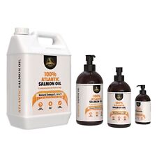 100% Pure Atlantic Salmon Oil For Dogs, Cats, Horses, Ferrets Pure Omega 3 & 6 