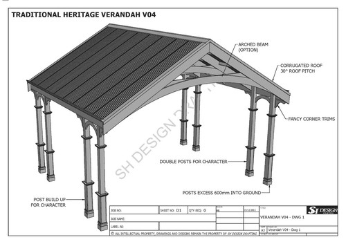 Traditional heritage carport - heritage,