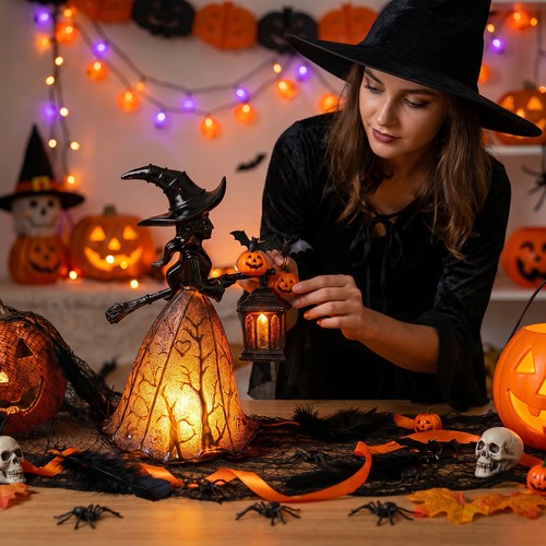 Halloween witch lamp - halloween, gothic
