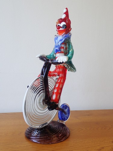Vintage murano glass clown - murano,