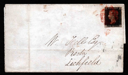 1840 margin penny black - gb,
