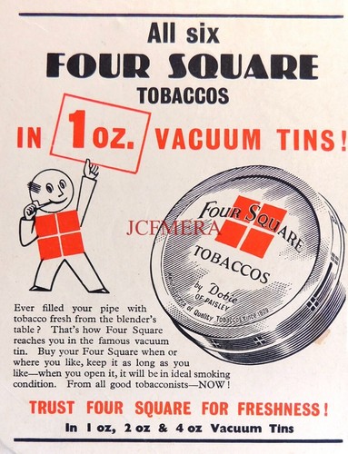 Four square pipe tobacco in - four, 'in